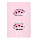 Conjunto Tomada Dupla 10A 4x2 - Novara Especiais Petala